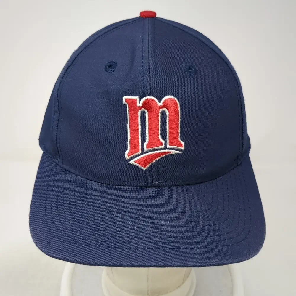Genuine Merchandise Blue Snapback Hat One Size m Twins Logo Gray Underbrim MLB